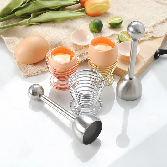 Coupe-Coquille & Ouvre-Œuf en Acier Inoxydable – Précision et Simplicité en Un Geste